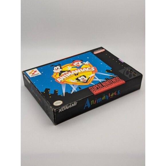 Animaniacs (SNES Super Nintendo, 1991 ) w/ Box & Cart ~ Tested & Works VTG - Picture 3 of 12